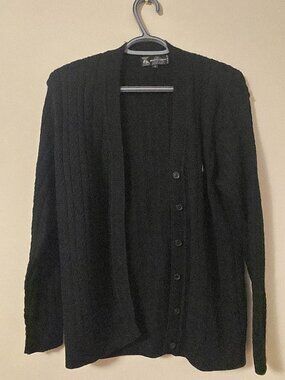 black cardigan